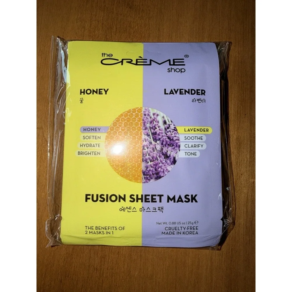 NEW The Creme Shop Honey And Lavender Fusion Sheet‎ Mask PACK OF 6